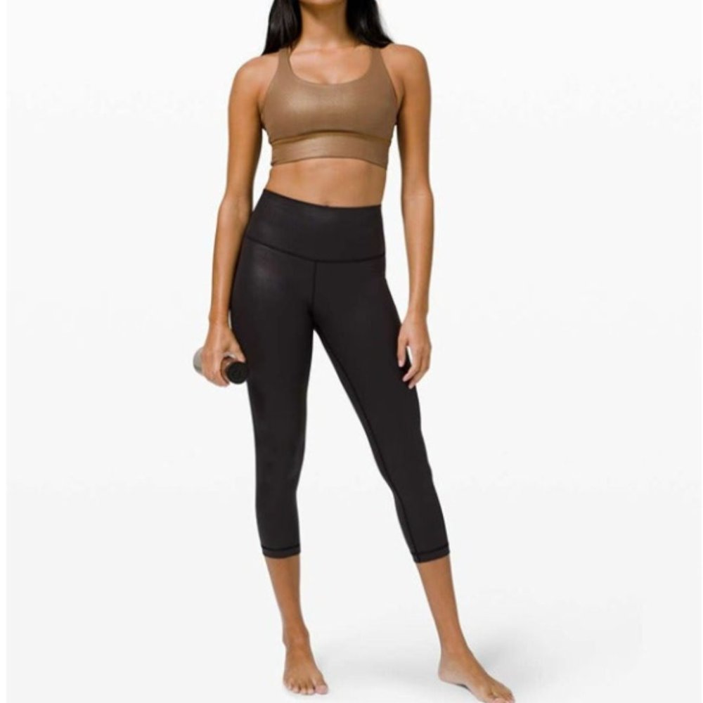 Lululemon Wunder Under High-Rise Crop 23" Special Edition Matte Black Foil 4